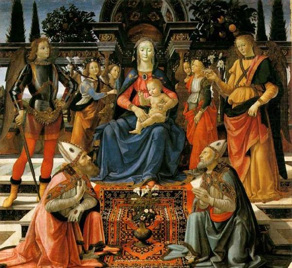 Madonna and Child Enthroned with Saints, GHIRLANDAIO, Domenico